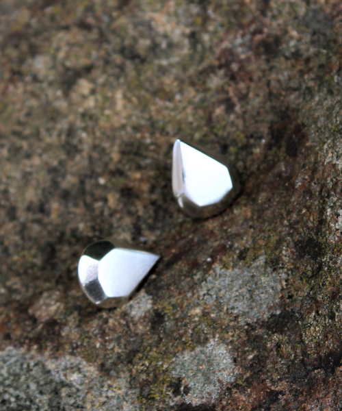 Facet Drop Stud Earrings