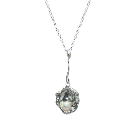 Aqua Pearl Drop Necklace