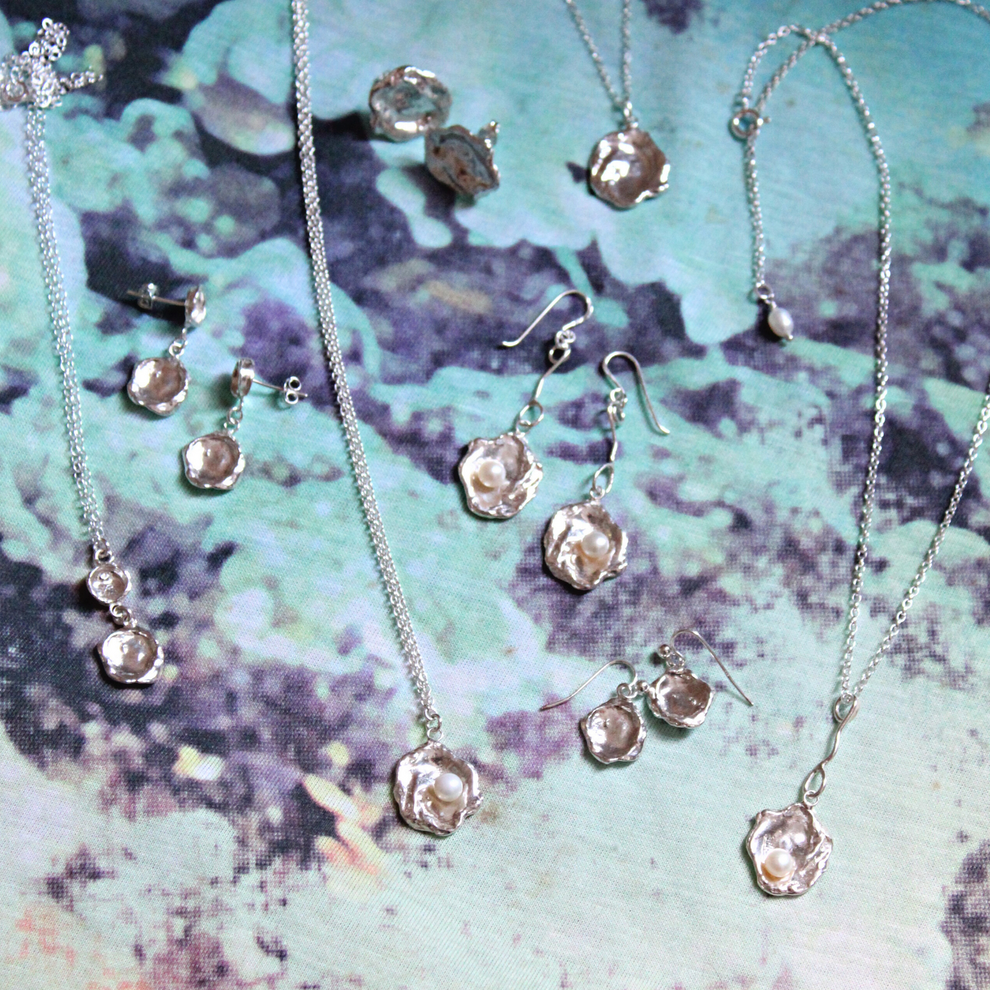 Pendientes de perlas con forma de gota de agua