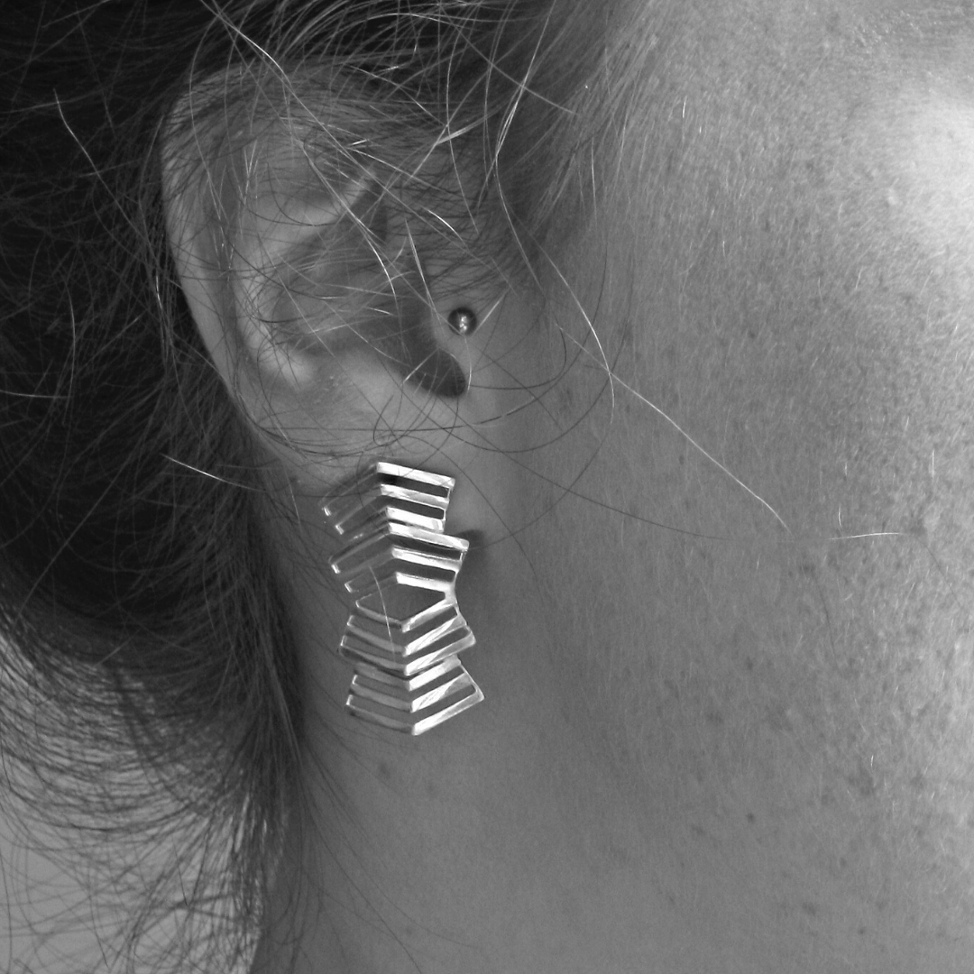 Chevron Shield Earrings