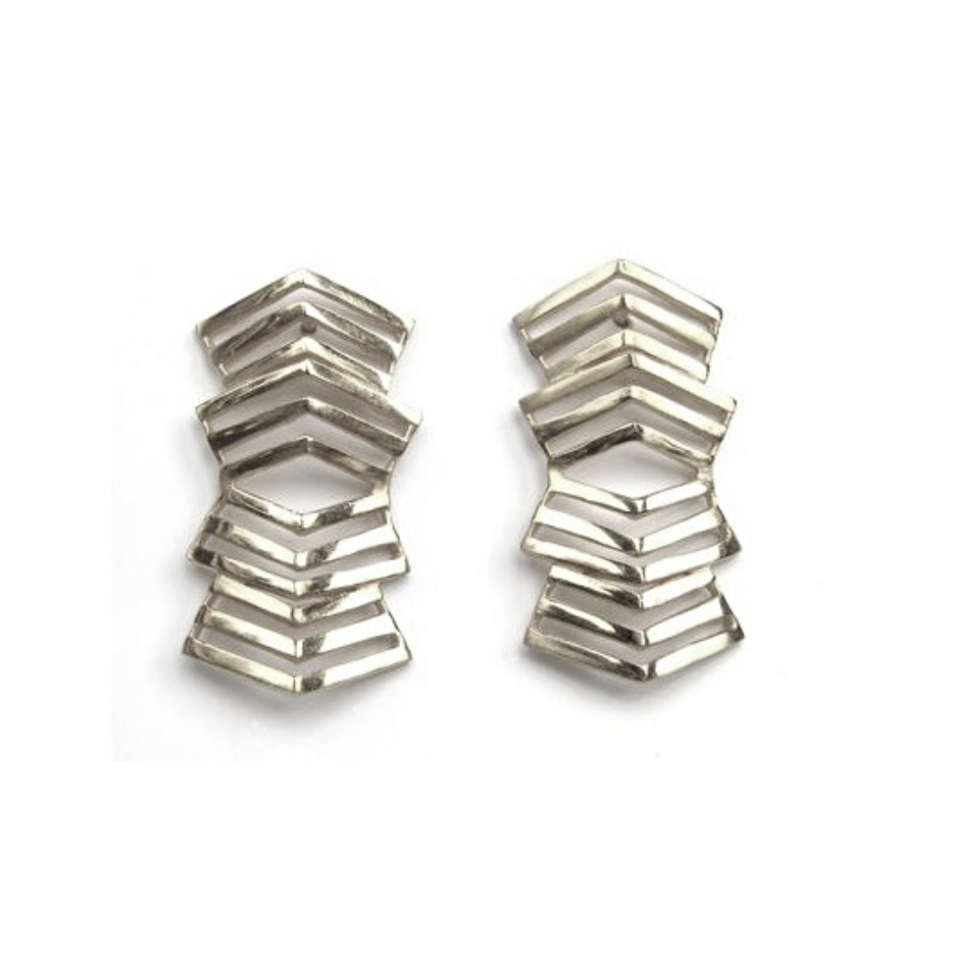 Chevron Shield Earrings