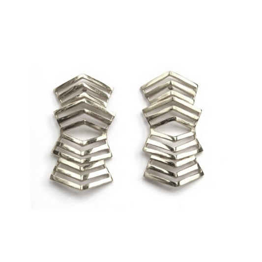 Chevron Shield Earrings