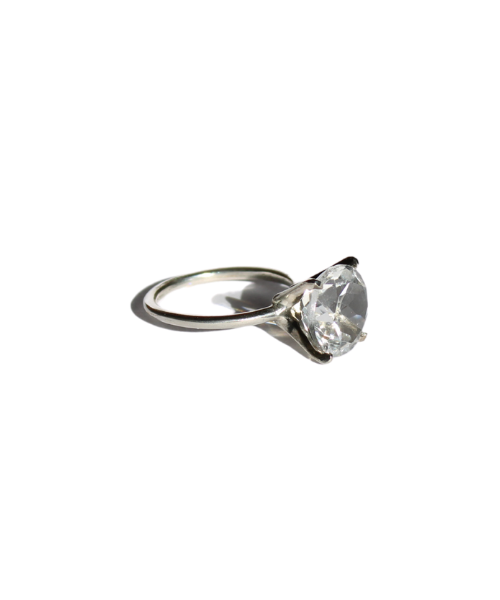 Bague en cristal de roche galactique