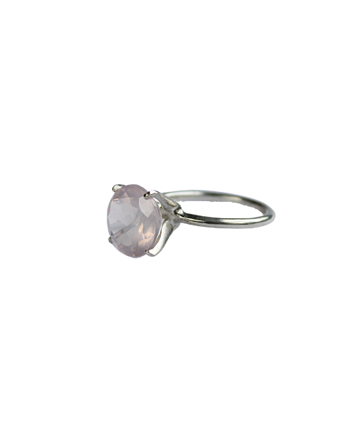 Anillo de cuarzo rosa galáctico