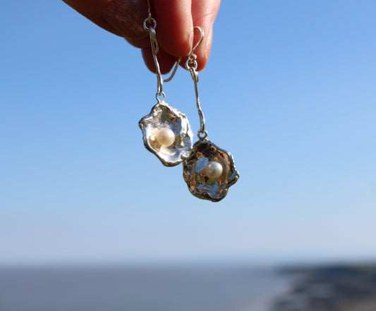 Pendientes de perlas con forma de gota de agua