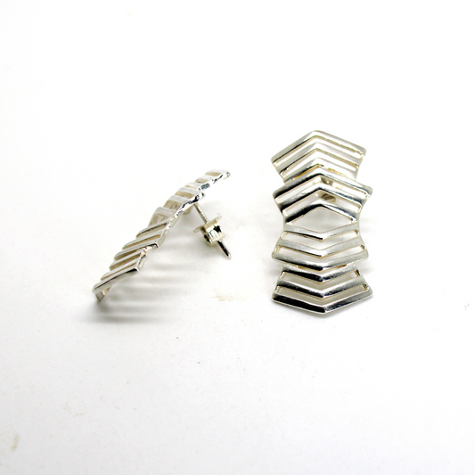 Chevron Shield Earrings