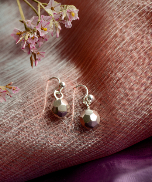 Boucles d'oreilles boule disco
