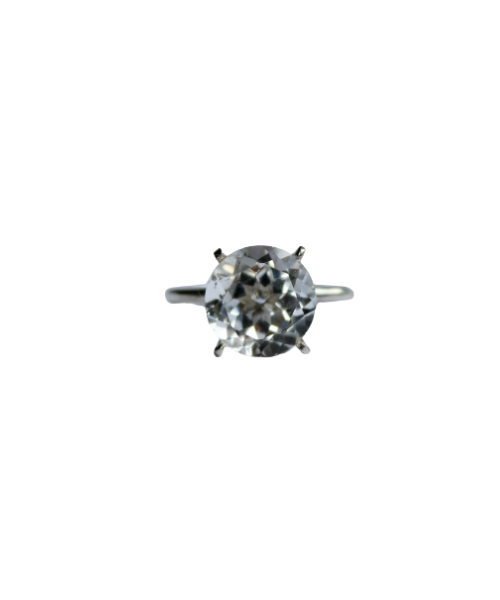 Bague en cristal de roche galactique