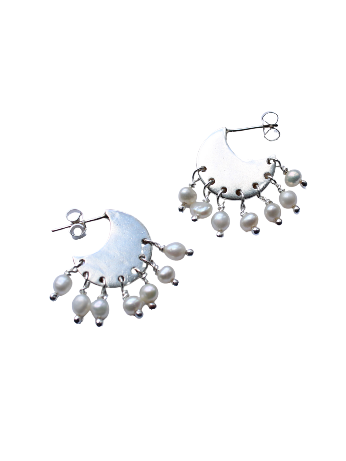 Pearl Moon Earrings