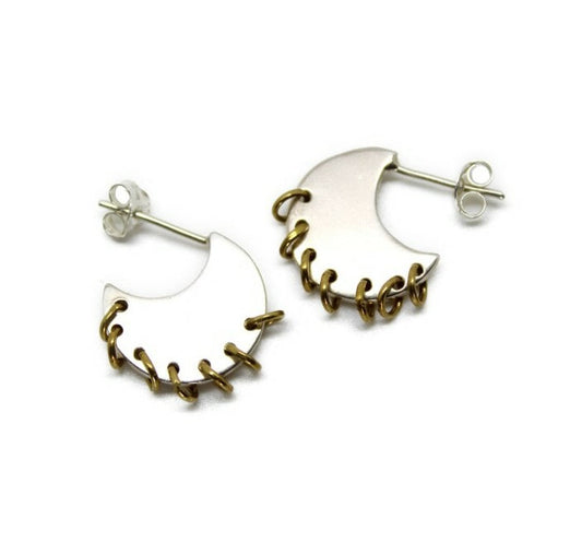 Pierced Moon Earrings