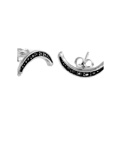 Crescent Moon Studs